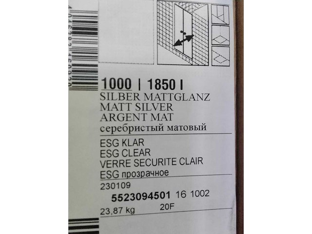 Kermi - 2-delige douche schuifdeur - afbeelding 2 van  4