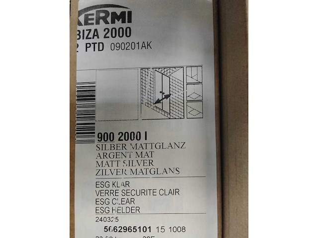 Kermi - 2-delige douche schuifdeur - afbeelding 2 van  4