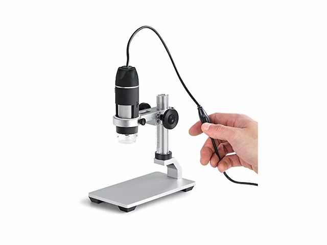 Kern optics digitale usb-microscoop, railbevestiging, 2 mp, cmos 1/3,2, usb 2.0 zilver/zwart - afbeelding 1 van  1