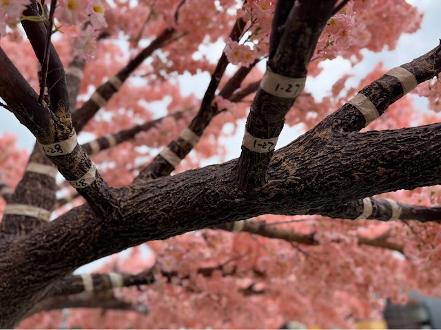 Kersen bloesem kunstboom - afbeelding 10 van  34