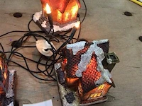 Kerst items huisjes 4stuks - afbeelding 3 van  3