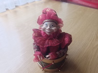 Kerst meziek doos harlekein aantal 1 stuks. - afbeelding 2 van  5