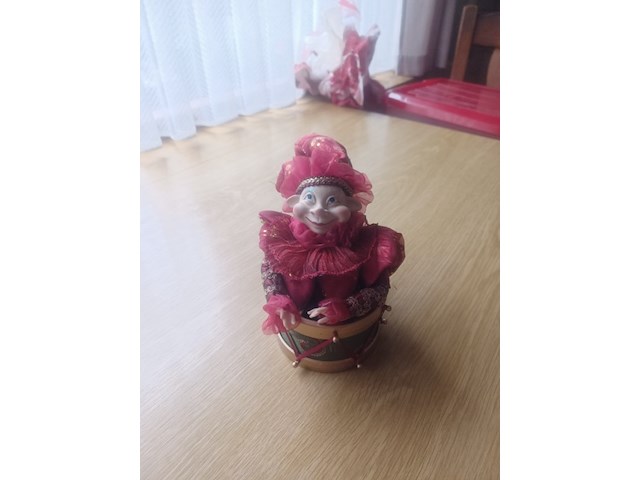 Kerst meziek doos harlekein aantal 1 stuks. - afbeelding 4 van  5