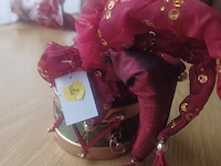 Kerst meziek doos harlekein aantal 1 stuks. - afbeelding 5 van  5