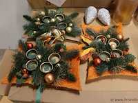 Kerstartikelen o.a. kunst kerstboom, led lichtsnoer met sneeuwval effect & kerstdecoratie - afbeelding 5 van  7