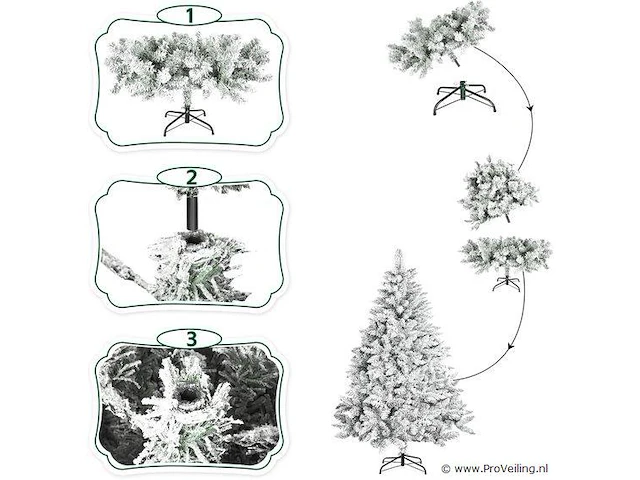 Kerstboom snow 210cm - afbeelding 2 van  3
