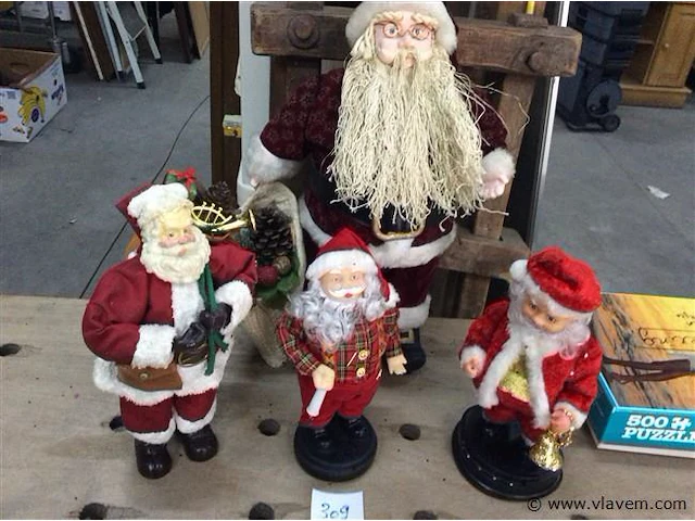 Kerstman 4stuks - afbeelding 1 van  4