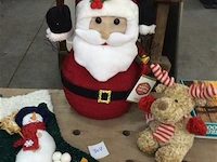 Kerstman ( verlichting ) + sok + knuffel - afbeelding 1 van  4
