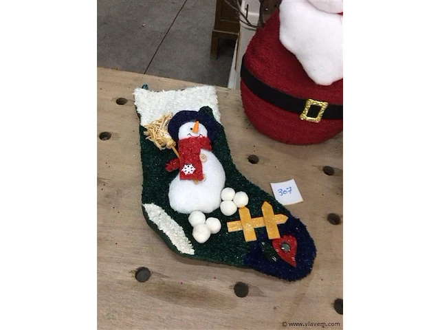 Kerstman ( verlichting ) + sok + knuffel - afbeelding 2 van  4