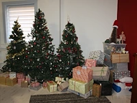 Kerstspullen waaronder bomen, ballen, lampjes, decoratie en sneeuw. - afbeelding 1 van  3