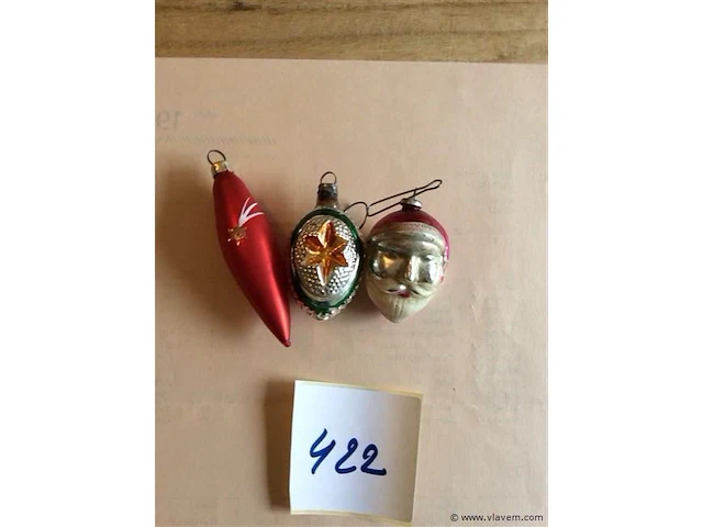 Kerstversiering 3stuks - afbeelding 1 van  3