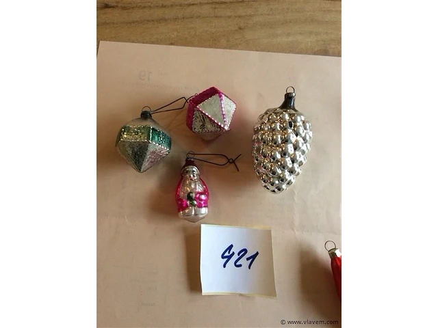 Kerstversiering 4stuks - afbeelding 1 van  3