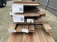 Keruing partij hardhout mes en groef 20 x 110 (199x) - afbeelding 2 van  14