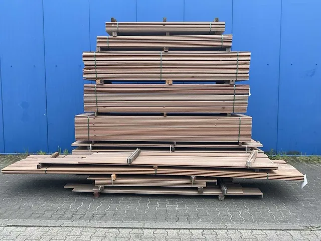 Keruing partij hardhout mes en groef 21 x 135 (655x) - afbeelding 8 van  15