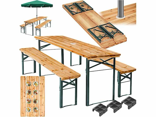 Kesser k-bzg-23 opvouwbare biertafel met banken - afbeelding 1 van  3