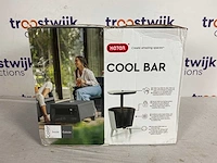 Keter -cool bar 2 in1 - drinkkoeler en bijzettafel/ draagbare tuinbar / crème - chocoladekleur - afbeelding 2 van  2