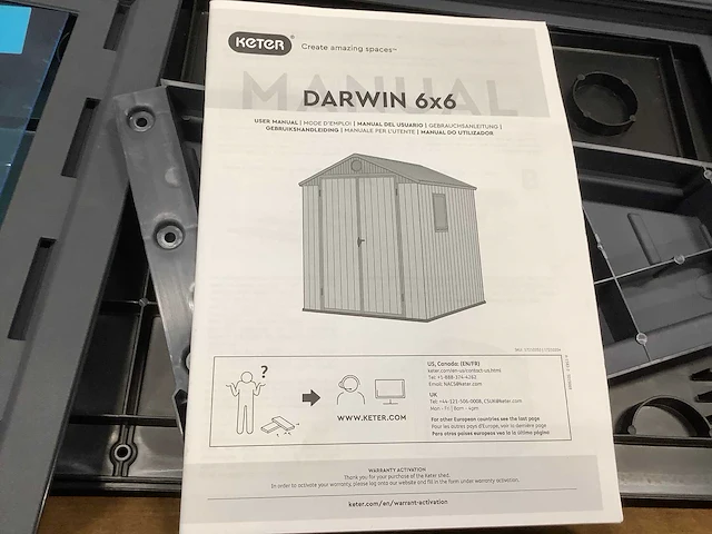 Keter darwin 6x6 tuinhuis - afbeelding 6 van  8