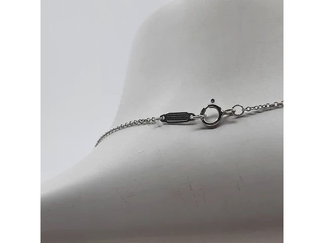 Ketting met .50 ct briljant geslepen diamant, tiffany&co - afbeelding 4 van  19