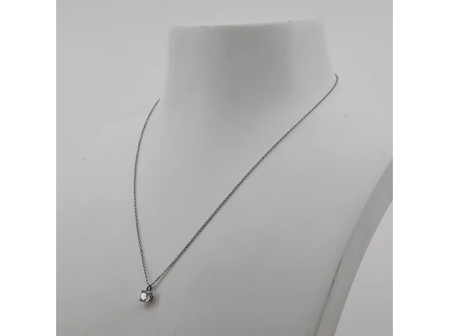 Ketting met .50 ct briljant geslepen diamant, tiffany&co - afbeelding 1 van  19