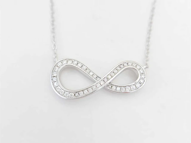 Ketting wit infinity briljant - afbeelding 1 van  9