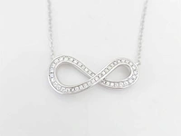 Ketting wit infinity briljant - afbeelding 1 van  9