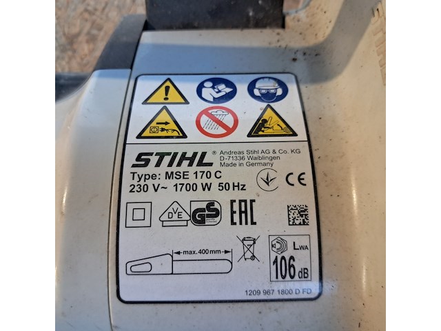 Kettingzaag - 35cm - 230v stihl, mse 170 c-q, bouwjaar 2018 - afbeelding 5 van  5