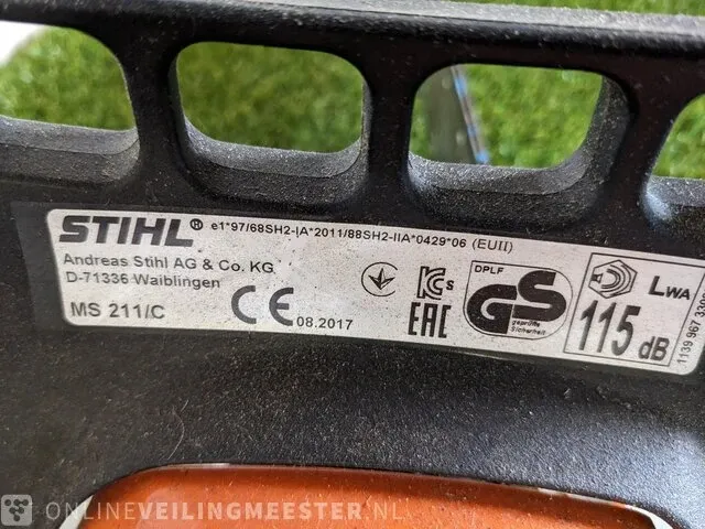 Kettingzaag benzine stihl, ms211, bouwjaar 2017 - afbeelding 5 van  6