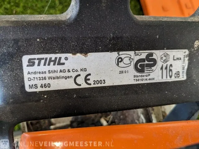 Kettingzaag benzine stihl , ms460 , bouwjaar 2003 - afbeelding 5 van  7