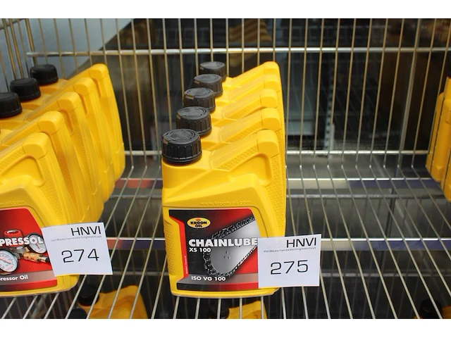 Kettingzaag olie kroon oil chainlube xs100 5 flacons a 1l. excl. draadmand - afbeelding 1 van  2