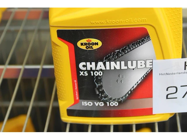 Kettingzaag olie kroon oil chainlube xs100 5 flacons a 1l. excl. draadmand - afbeelding 2 van  2
