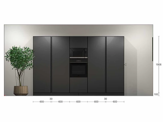 Keuken - antraciet grijs mat lak eiland - afbeelding 27 van  29