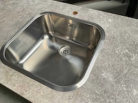 Keukenblad met rvs franke spoelbak 220x60 cm - afbeelding 3 van  5