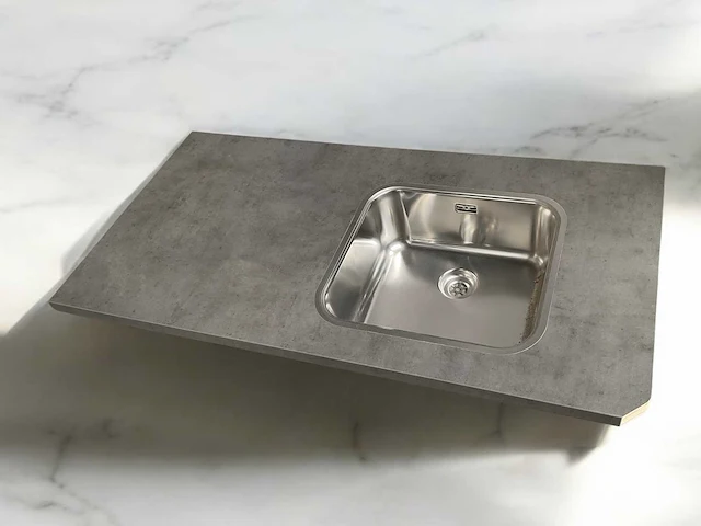 Keukenblad met rvs spoelbak 117x60 cm - afbeelding 1 van  4