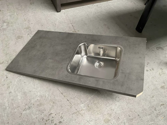 Keukenblad met rvs spoelbak 117x60 cm - afbeelding 4 van  4