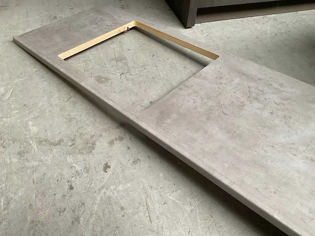 Keukenblad met rvs spoelbak 240x60 cm - afbeelding 3 van  4