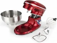 Keukenmachine 1500w rood, rvs - gourmetmaxx 03440 gourmetmaxx - afbeelding 2 van  6