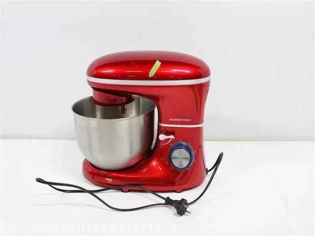 Keukenmachine 1500w rood, rvs - gourmetmaxx 03440 gourmetmaxx - afbeelding 5 van  6