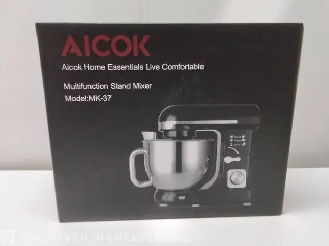 Keukenmachine aicok, mk-37, zwart/zilver - afbeelding 2 van  2
