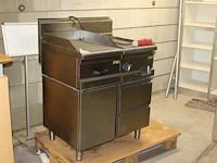 Keukenmeubel met grilplaat, 3 lades en kast, 380 volt. afmeting 80 x 66 x 110 cm. - afbeelding 1 van  2
