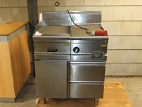 Keukenmeubel met grilplaat, 3 lades en kast, 380 volt. afmeting 80 x 66 x 110 cm. - afbeelding 2 van  2