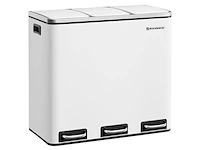 Keukenprullenbak 3x 18 liter songmics, ltb54wt - afbeelding 1 van  5