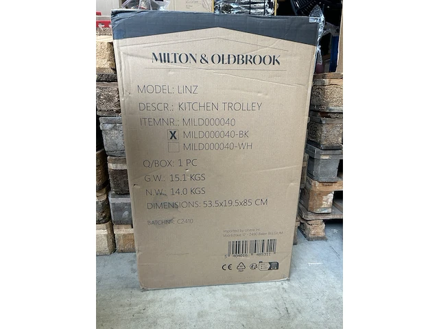 Keukentrolley milton & oldbrook, zwart - afbeelding 4 van  6