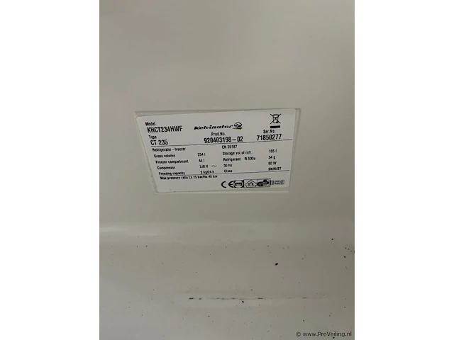 Kevinator 2 koelkast met vriesvak model khct234hwf - 56x55x141cm - afbeelding 5 van  5