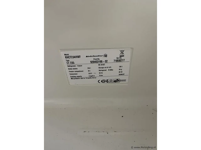Kevinator 2 koelkast met vriesvak model khct234hwf - 56x55x141cm - afbeelding 5 van  5