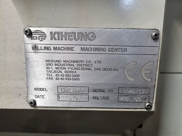 Ki-heung knc 800 cnc freesmachine - afbeelding 4 van  6