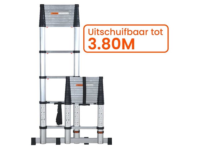 Kibani - 2025 - telescopische ladder 380cm - afbeelding 1 van  3