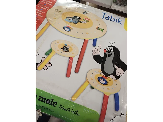 Kids tafeltje met stoellen verpakking waterschade 1x - afbeelding 3 van  5