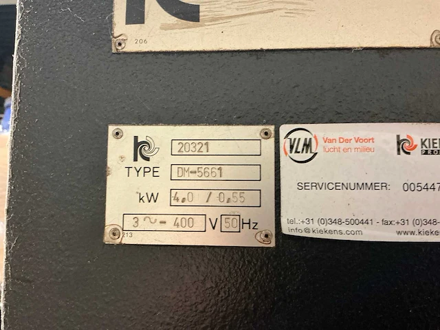 Kiekens dm 5661 filterafzuiginstallatie - afbeelding 13 van  21