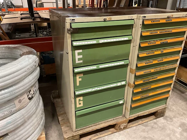Kind werkplaatskast met machine onderdelen - afbeelding 1 van  8