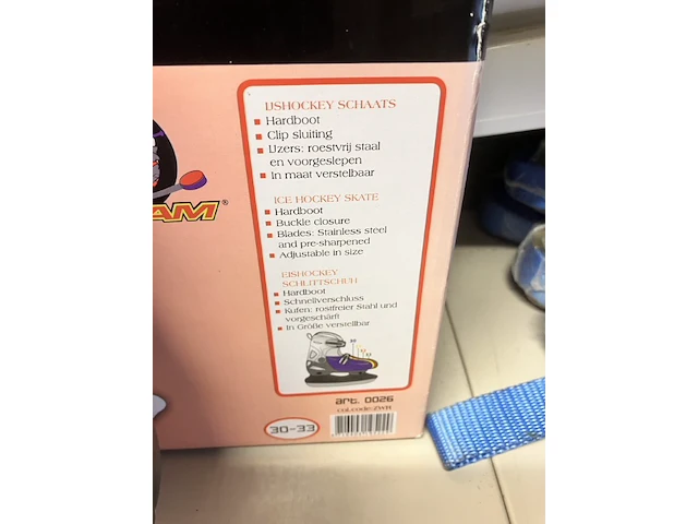Kinder ijshockeyschaatsen van nijdam verstelbaar maat 30 tot 33 - afbeelding 5 van  9
